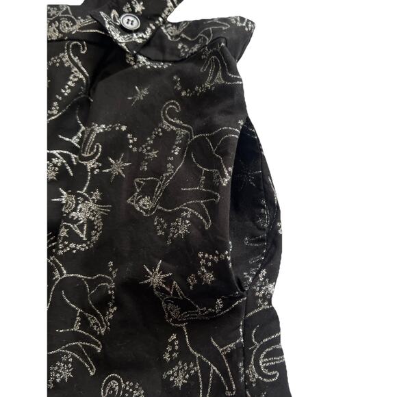 Sailor Moon Glitter Luna Suspender Skirt Womens XL Black Cat Pockets Grunge Goth - Picture 8 of 12